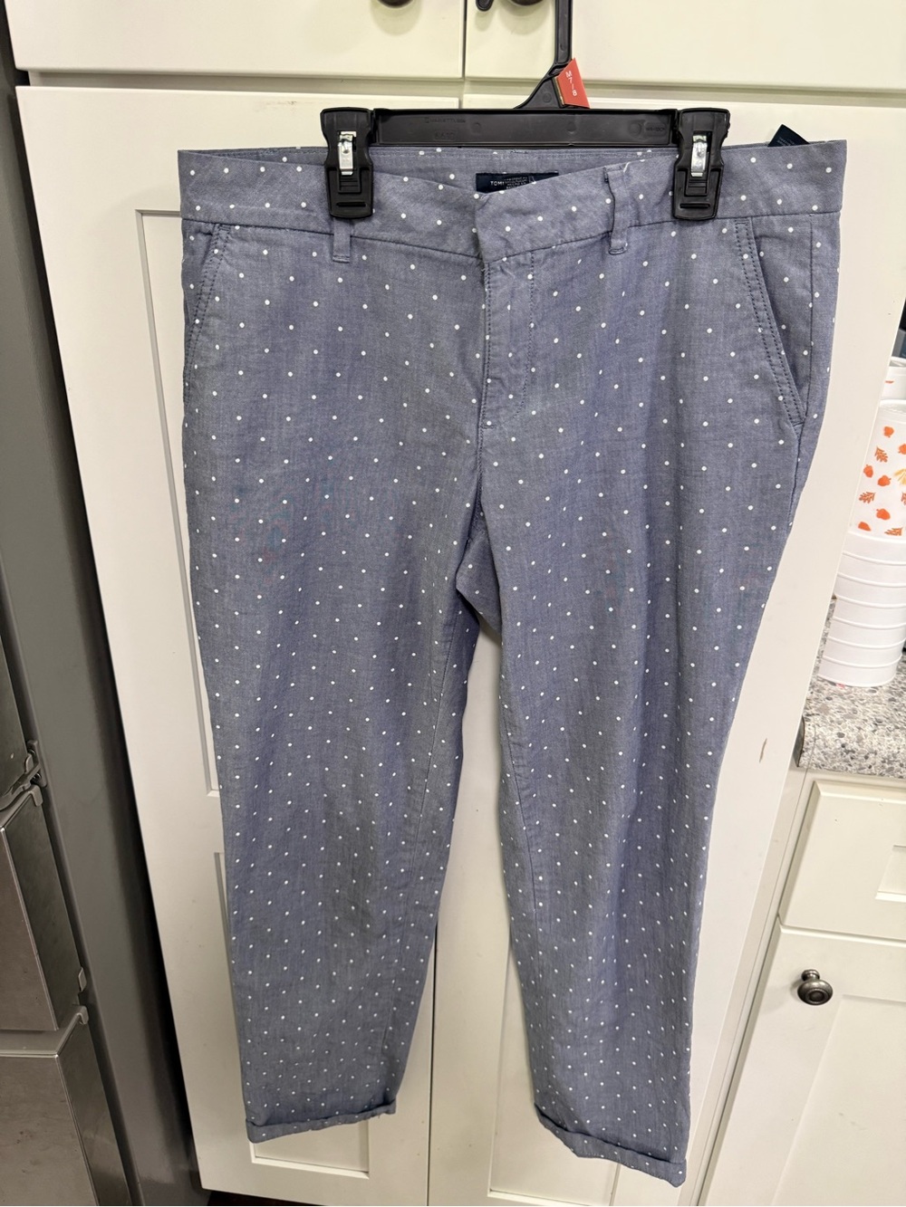 Tommy Hilfiger Light Blue Polka Dot Cropped Jeans